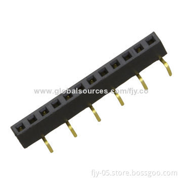 2.54mm Female Header, Entry Type, Single Row, Beam Folded Contacts